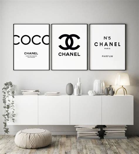 chanel white fashion bedroom photos|chanel wall art free.